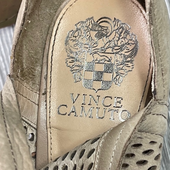 VINCE CAMUTO Leather Slip On Heeled Booties - Picture 9 of 11